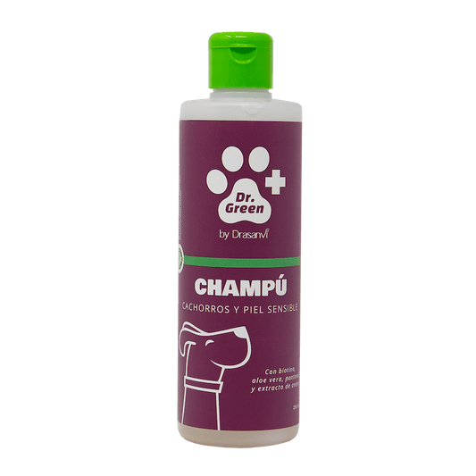 Szampon dla szczeniąt i psów o wrażliwej skórze 250ml - Dr Green by Drasanvi